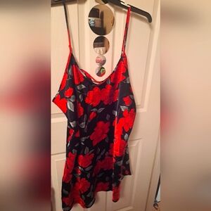 2 Piece Chemise Satin Gown with Robe Size  will fit 1X